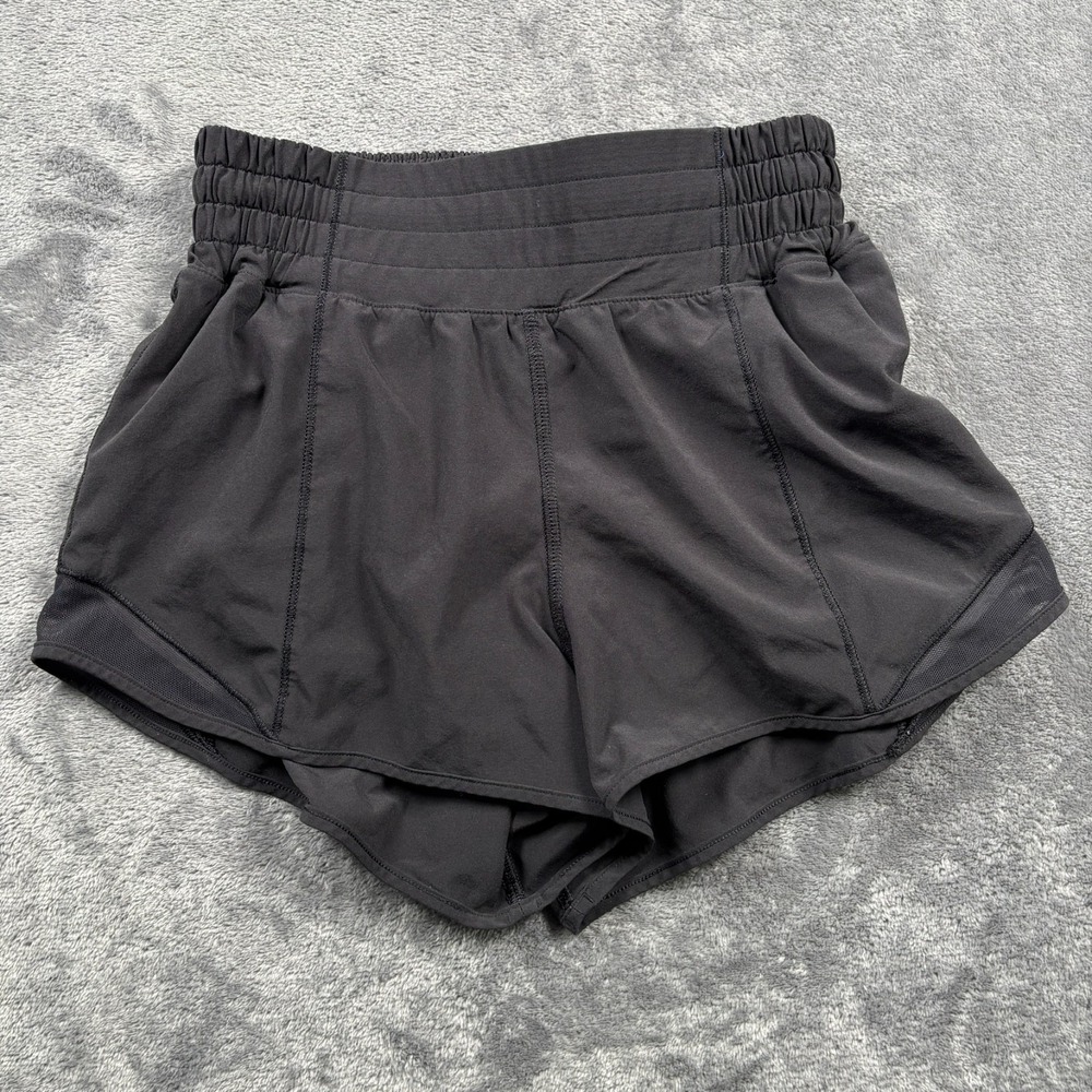 Lululemon Shorts Womens 2 Black 2.5" Inseam Lined Hotty Hot High Rise W7ARJR